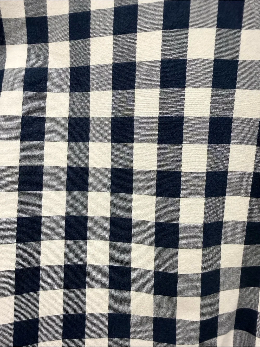 J. Crew Navy and White Check Button-Down Classic Shirt